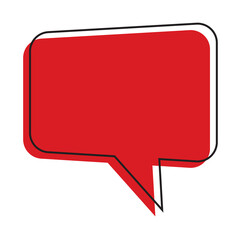 Poster - red bubble speech isolated
