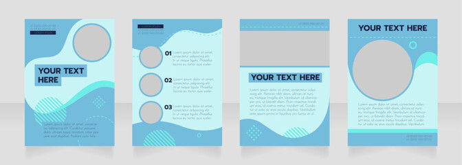 Marine tourism service blank brochure layout design. Ocean travel. Vertical poster template set with empty copy space for text. Premade corporate reports collection. Editable flyer paper pages