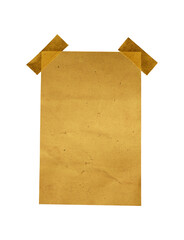 Poster - notebook paper note glued to the board with tape