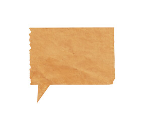 Old paper speech text shape copy space