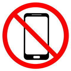 Wall Mural - No cell phones, no smartphone, no mobile phone allowed sign vector