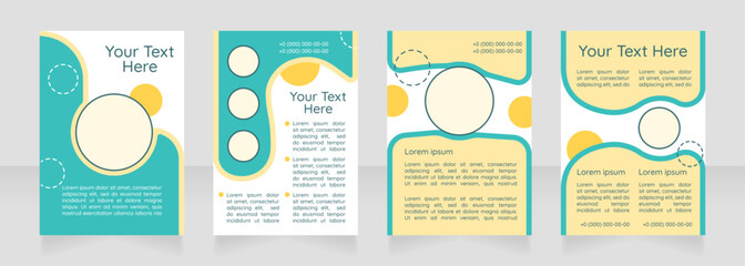 Promoting healthy diet blank brochure layout design. Health care. Vertical poster template set with empty copy space for text. Premade corporate reports collection. Editable flyer paper pages