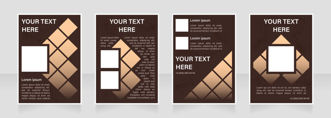 Business advertisement blank brochure layout design. Increase client base. Vertical poster template set with empty copy space for text. Premade corporate reports collection. Editable flyer paper pages