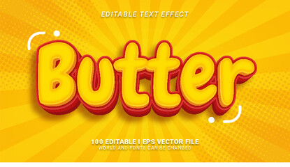 Wall Mural - butter text effect