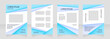 © IMG visuals icons - Creative geometric turquoise blank brochure layout design. Vertical poster template set with empty copy space for text. Premade corporate reports collection. Editable flyer paper pages