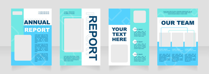 Laboratory modern blank brochure layout design. Laboratory tech ingo. Vertical poster template set with empty copy space for text. Premade corporate reports collection. Editable flyer paper pages