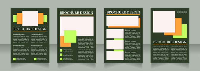 Pharmaceutical innovation promotion blank brochure layout design. Vertical poster template set with empty copy space for text. Premade corporate reports collection. Editable flyer paper pages