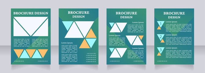 Dental care clinic promotion blank brochure layout design. Vertical poster template set with empty copy space for text. Premade corporate reports collection. Editable flyer paper pages