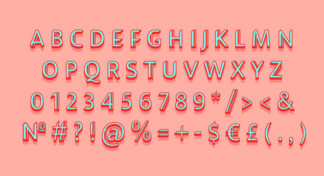 Geometric modern sans serif alphabet set. Vector decorative typography. Decorative typeset style. Latin script for headers. Trendy letters and numbers for graphic posters, banners, invitations texts