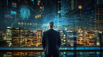 Poster - ?oncepts of growth, innovation, vision, success, and strategy with rising. AI Generative