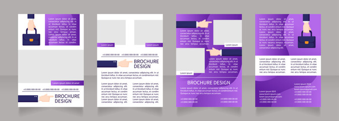 Hiring top talents guideline blank brochure layout design. Vertical poster template set with empty copy space for text. Premade corporate reports collection. Editable flyer 4 paper pages