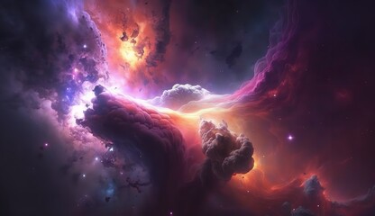Wall Mural - Galaxies and nebula in space. backdrop of an abstract universe. Generative Ai.