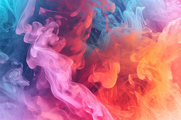 Canvas Print - Colorful smoke background