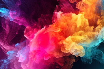 Sticker - Colorful smoke background