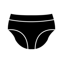 Wall Mural - Panties icon flat design color editable