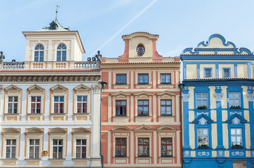 Sticker - Architecture of Prague, Czech. Old Town Square.