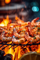 grilled shrimp on the grill