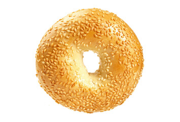 Wall Mural - Bagel with Sesame on Transparent PNG Background