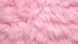 Seamless soft fluffy light pastel pink long pile animal fur background texture. Cute cozy comfort winter pattern, generative AI
