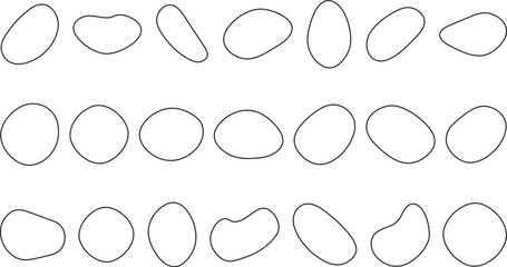 Wall Mural - Set of cute abstract shapes.Vector loose frame.	
