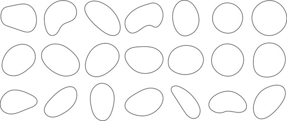 Wall Mural - Set of cute abstract shapes.Vector loose frame.	
