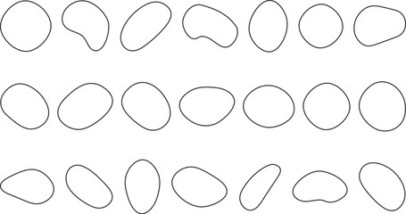 Wall Mural - Set of cute abstract shapes.Vector loose frame.	
