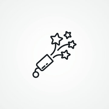 Confetti Line Icon. confetti outline icon.
