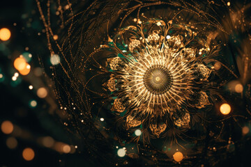 Poster - abstract kaleidoscope background generative ai