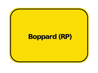 Sticker - Ortseingangsschild - Boppard RP