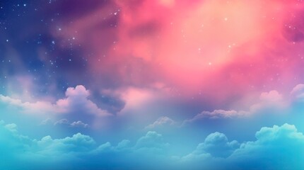 Wall Mural - fantastic cloudy sky at night. generative ai.