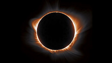 A Breathtaking Photo Of A Solar Eclipse, With The Moon Perfectly Aligning With The Sun, Creating A Mesmerizing Display Of The Sun's Corona Generative AI