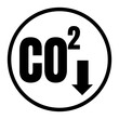 Line icons to reduce carbon dioxide emissions. of electric cars