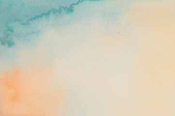 Wall Mural - beige pastel ink and watercolor smoke flow stain blot on paper texture background.
