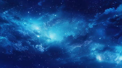 blue starry sky with infinite space