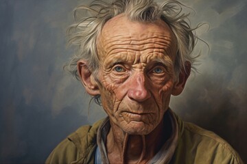 Wall Mural - A non existing ai generated old man