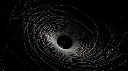 Wall Mural - black hole in space in cosmos, made with generative ai