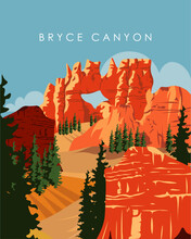 Bryce Canyon National Park Utah Travel Poster USA