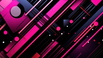 Poster - Abstract background of neon light shapes