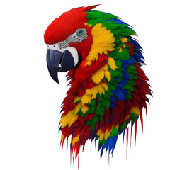 Wall Mural - parrot head  t-shirt design in the transparent background PNG