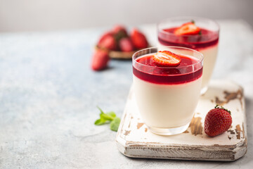 Wall Mural - panna cotta dessert