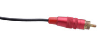 Red AV Cable Connectors On Transparent Background. (PNG File)