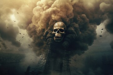 Poster - toxic atmosphere fog Generative AI