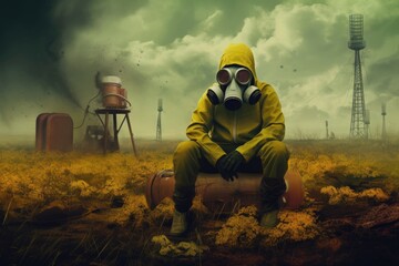 Poster - toxic atmosphere fog Generative AI