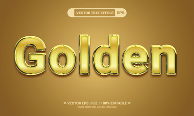 Poster - Golden editable 3d eps vector text effect