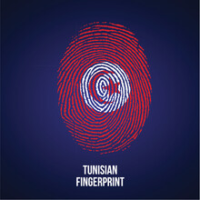 Fingerprint  Of The Tunisian Flag Illustration