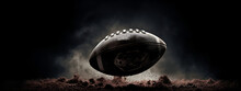 Baseball Ball On The Background Of The French Flag Baseball American Football Advertising Banner On Dark Background Space For Text Ball Player Runs Game France Generative Ai 