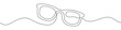 © Andrii - Glasses icon line continuous drawing vector. One line Glasses vector background. eyeglasses icon. Continuous outline of a eyeglasses.
