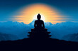 Meditation on buddha. Generative AI