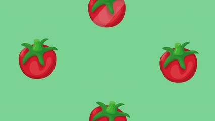 Sticker - fresh tomatoes vegetables healthy food animation