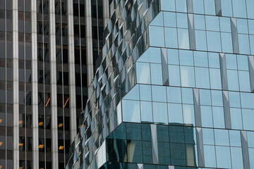 Wall Mural - Mirrored glass panels on Seattle highrise building